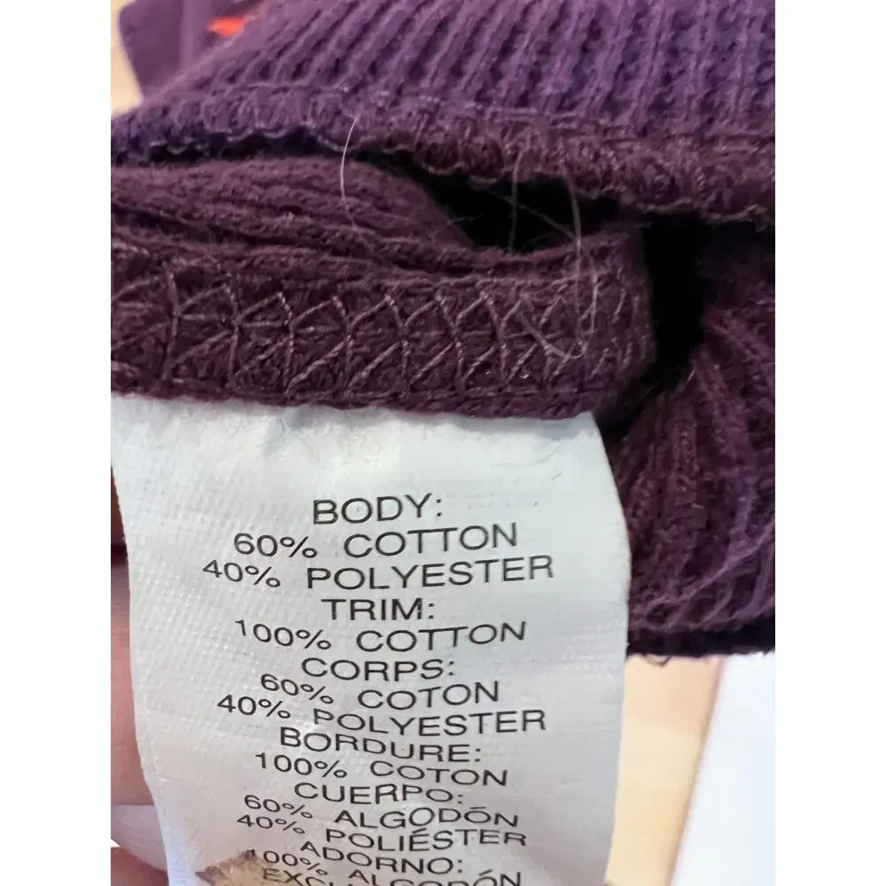 The Children's Place Boys Large 10/12 Purple Thermal Waffle Knit Shirt Space UFO